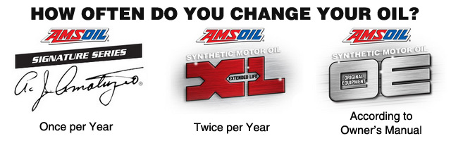 How often should you change your AMSOIL synthetic motor oil? - Wichita, KS